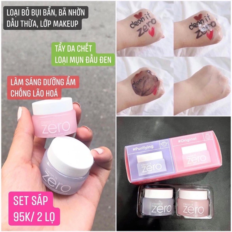 Sáp Tẩy Trang Banila Co It Cleansing Blam Set 2 Hũ Mini Hồng Tím | BigBuy360 - bigbuy360.vn