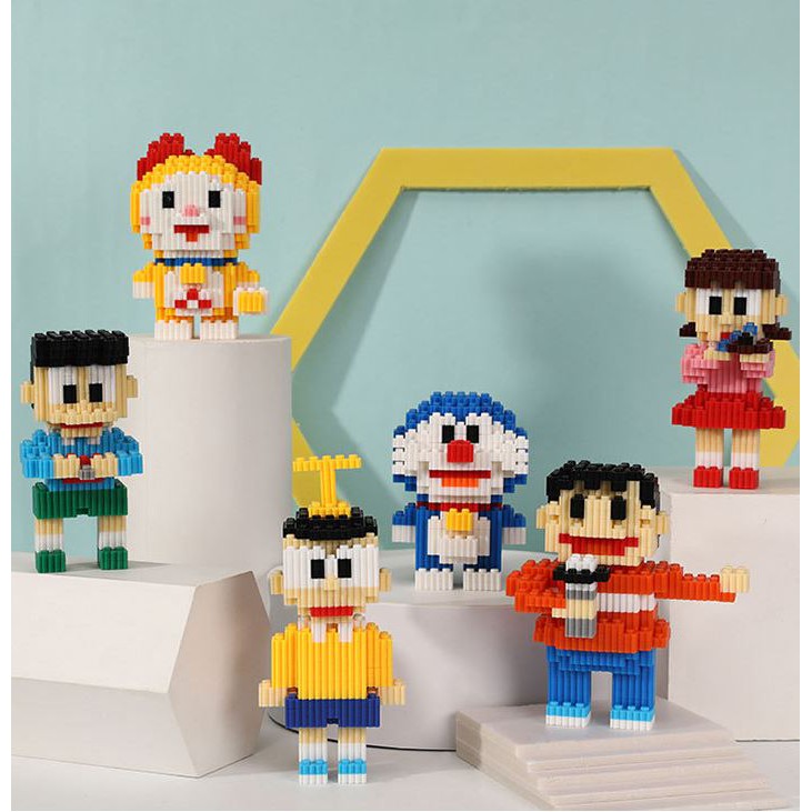 Bộ đồ chơi xếp hình lego hoạt hình Onepiece Naruto Stitch Doraemon Rilakkuma và nhiều hình đáng yêu