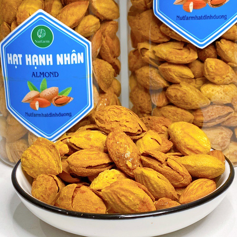 Hạnh nhân rang bơ vỏ mỏng 500gr loại 1 nhập khẩu thơm ngon hảo hạng NutiFarm