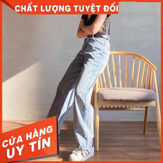 QUẦN JEANS DÀI ỐNG RỘNG GẤP LAI CỰC HOT- hình thật 100% | BigBuy360 - bigbuy360.vn