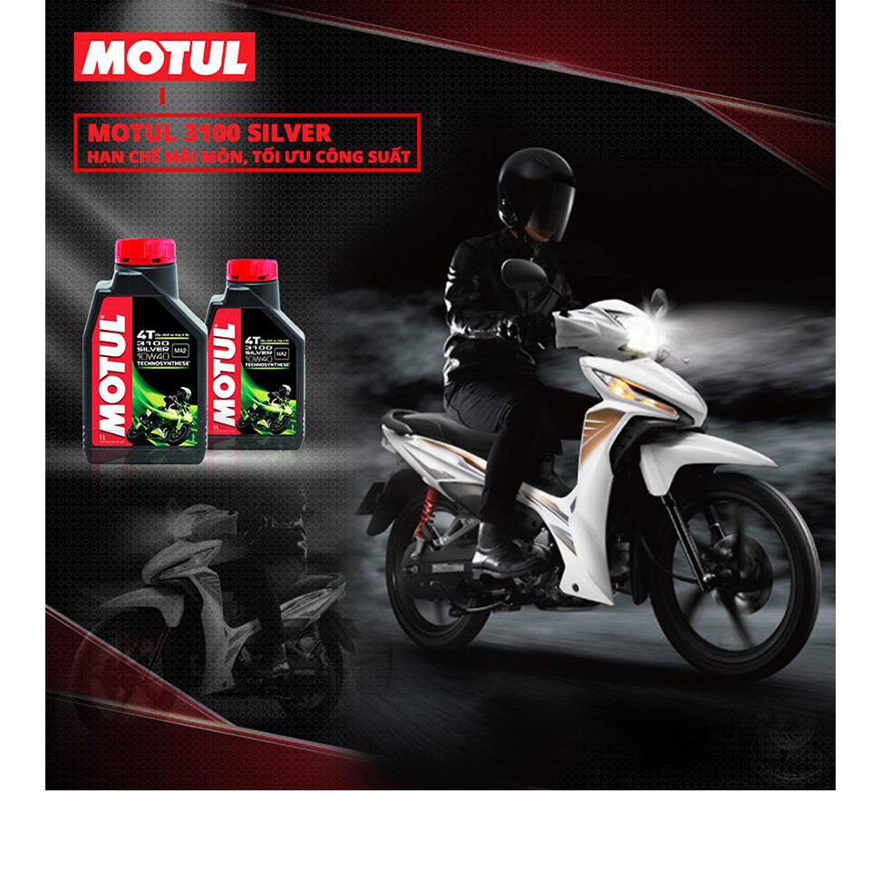 1,1 Lít Nhớt Motul 3100 Silver 10W40 Cao Cấp Cho Winner, Winner X, Sonic, Exciter 150, ...