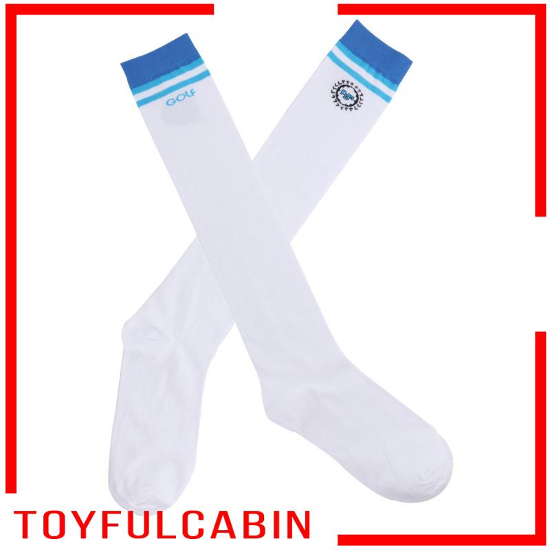 1 Đôi Tất Đùi Cotton Kẻ Sọc Chống Trượt Thời Trang Cho Nữ