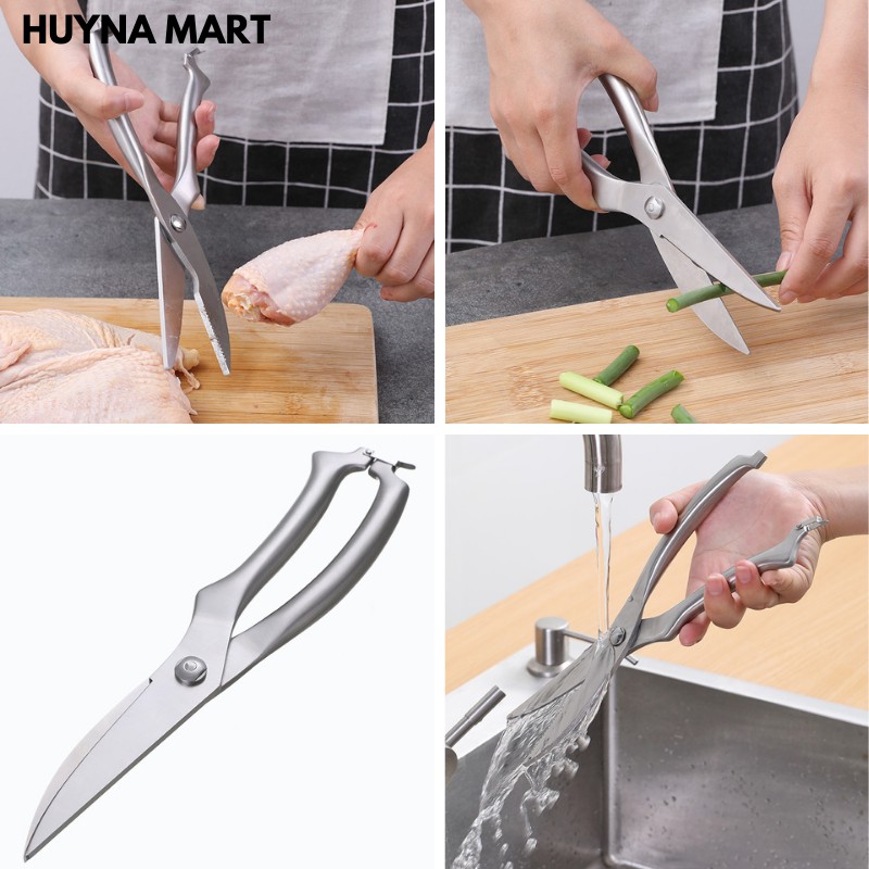 Kéo Cắt Gà Inox Cao Cấp Kèm Hộp Siêu Sắc Bén Kitchen Scissors NHABEPKEOCATGAINOX