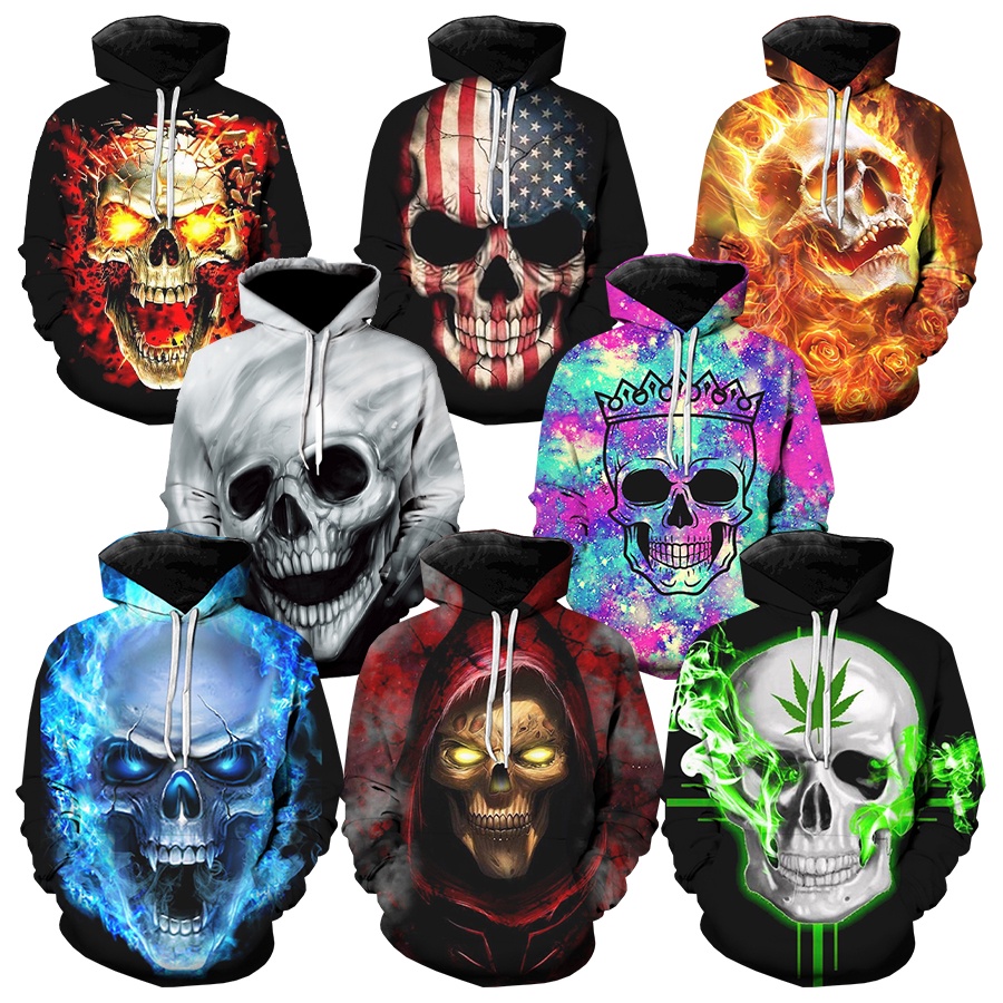 Áo Hoodie In Hình Kinh Dị Halloween 3D Thời Trang Dành Cho Nam 2022