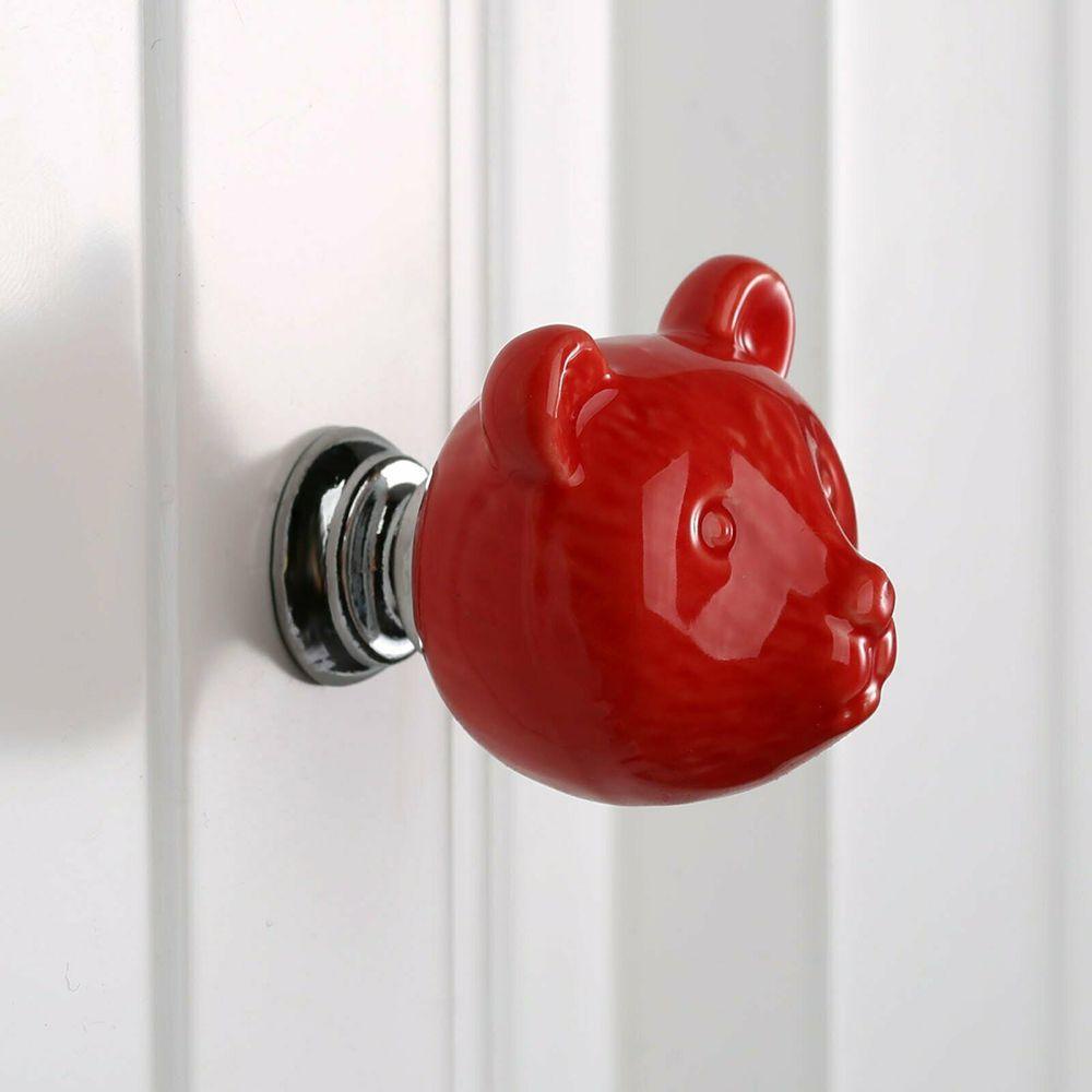 Bộ 2 Tay Nắm Cửa Gốm Sứ Hình Gấu Dễ Thương