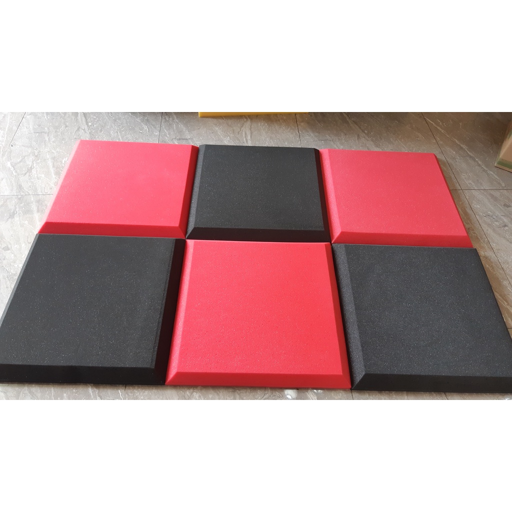 Mút tiêu âm vuông 50*50 đẹp dán tường 1 ô cho phòng thu âm, phòng karaoke, phòng livestream.bay...