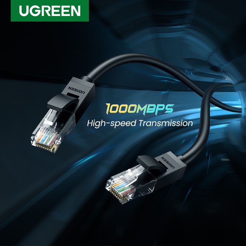 Dây Cáp Mạng Lan Đúc Sẵn Cat6 Ugreen UTP 1000Mbps Cao Cấp UGREEN NW102