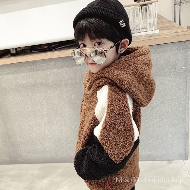 Autumn And Winter Thick Velvet Baby Boys Sheepskin Jacket