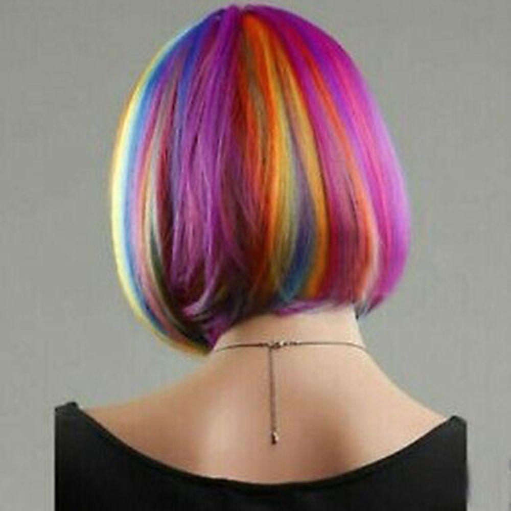 BEBETTERM Tóc Giả Ngắn Nhiều Màu Sắc Cho Nữ