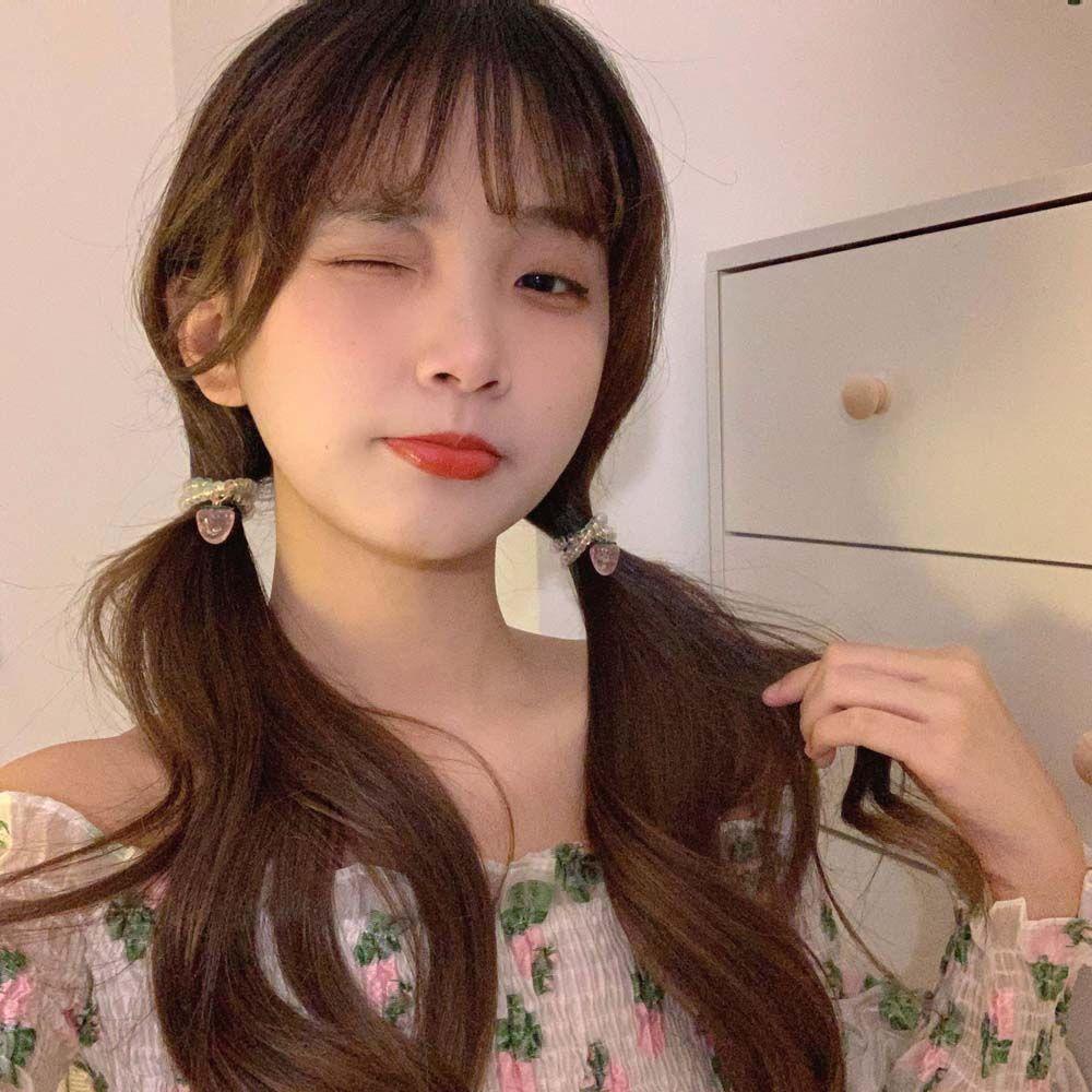 VANES1 Dây Buộc Tóc Cao Su Co Giãn In Họa Tiết Dâu Tây Màu Laser Thời Trang Phong Cách Hàn Quốc Cho Nữ