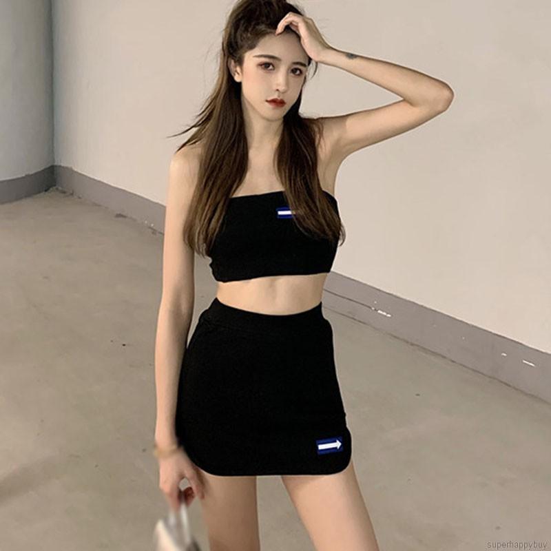 Bộ 2 món gồm áo ống và chân váy phong cách quyến rũ thời trang cho nữ