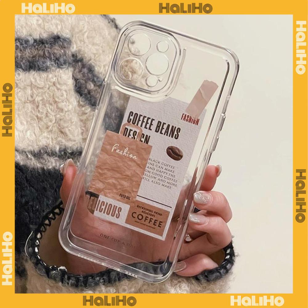 iPhone Case Clear Case Soft Thick TPU Shockproof Super Transparent Protection Camera Plating Button Brown Coffee For iPhone 13 Pro Max iPhone 12 Pro Max iPhone 11 iPhone 7Plus