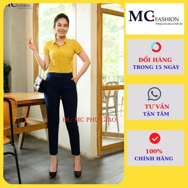 Sơ Mi Công Sở Đẹp Tay Cộc MC Fashion A668 Silk Mát Nhẹ Thấm Hút Mồ Hôi Không Nhăn