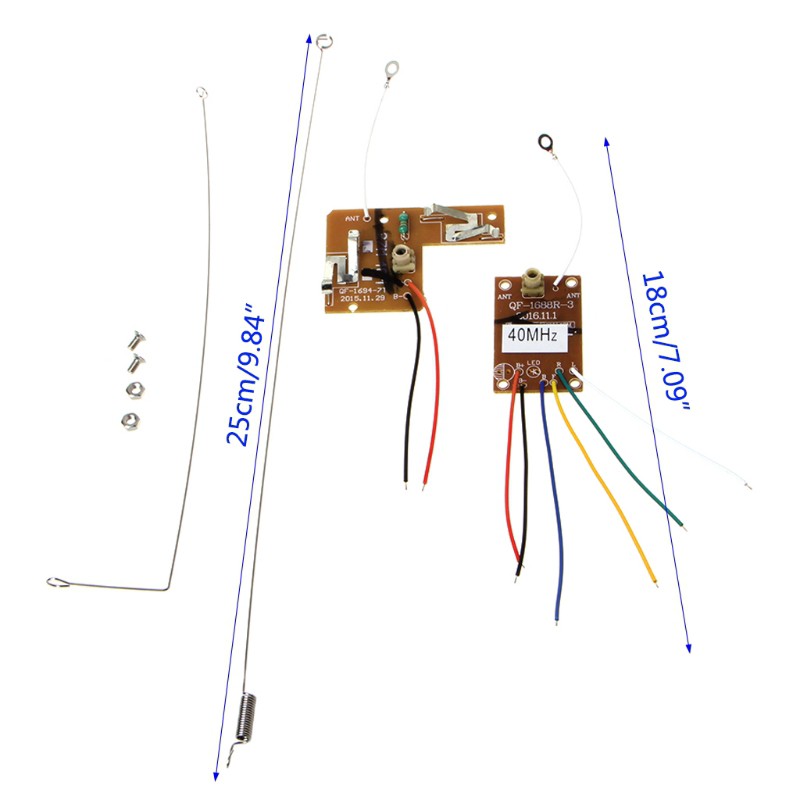 Bộ mạch điều khiển thu phát kèm ăn ten 4CH 40MHZ DIY cho Robot điều khiển từ xa flycam