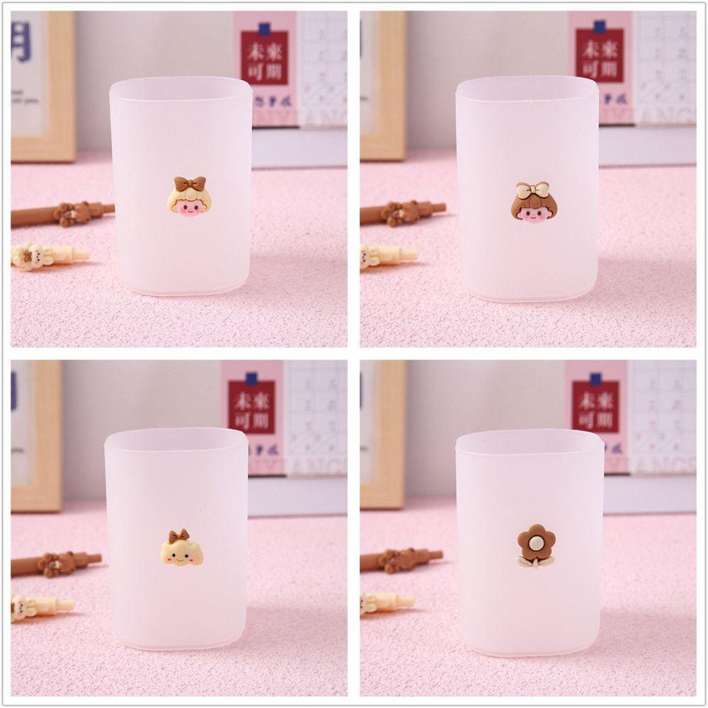 Ống Đựng Bút / Cọ Trang Điểm Để Bàn Họa Tiết Hoạt Hình Dễ Thương