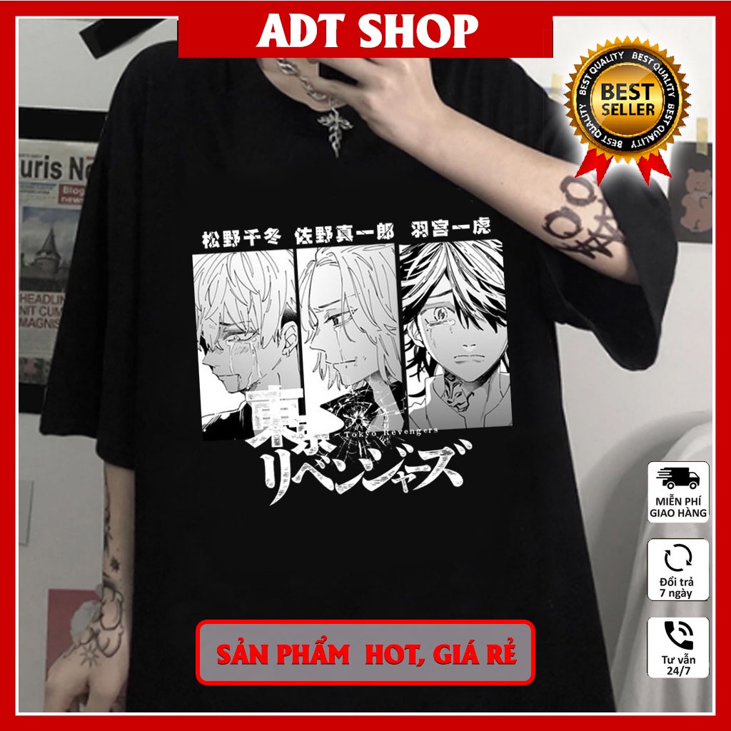 Áo Phông Tokyo Revengers Harajuku Anime Hanemiya Kazutora Matsuno Chifuyu Sano Manjiro anime manga mẫu mới SALE SỐC