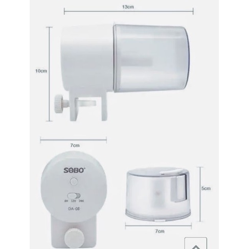 Máy Cho Ăn Tự Động Hồ Cá Chạy Pin Sobo DA-08