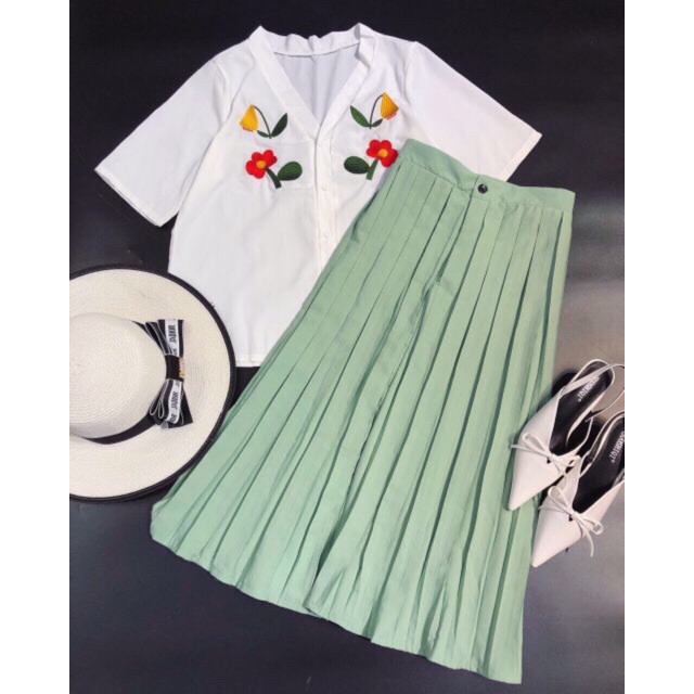Set váy nữ xinh / Đầm nữ đẹp kèm áo thêu dự tiệc phong cách thời trang Đầm Nữ Hoài Thương | BigBuy360 - bigbuy360.vn