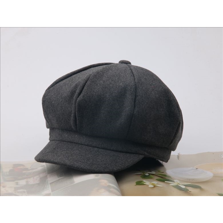 Nón,mũ nồi beret lưỡi trai da lộn retro phong cách Hàn Quốc  mềm mại thời trang cho bé trai gái