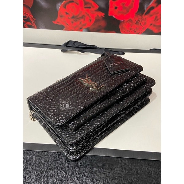 Túi YSL dập vân da thời trang cá tính, Fullbox túi vải hãng