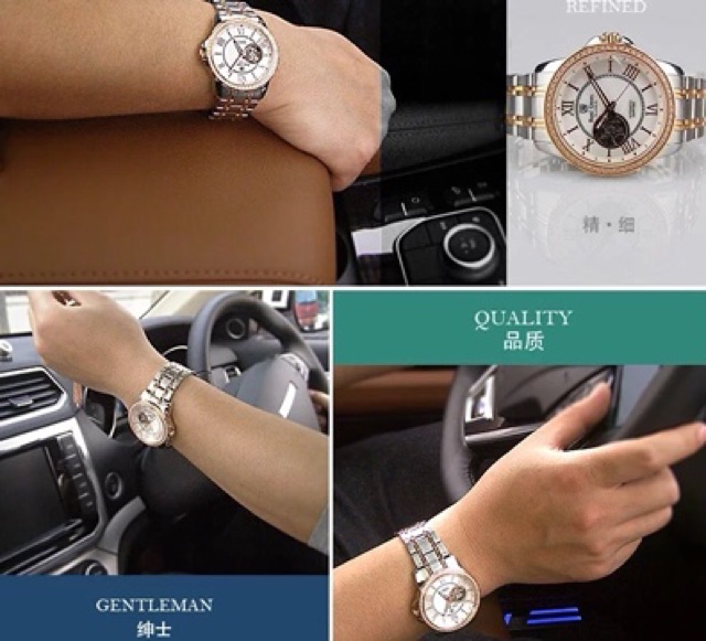 Đồng hồ nam Chính Hãng Royal Crown 8426ST-RG  vỏ vàng hồng