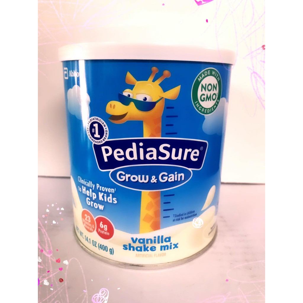 Sữa Pediasure Grow & Gain 400g Mỹ hương Vani cho bé 1 tuổi date 9/2022