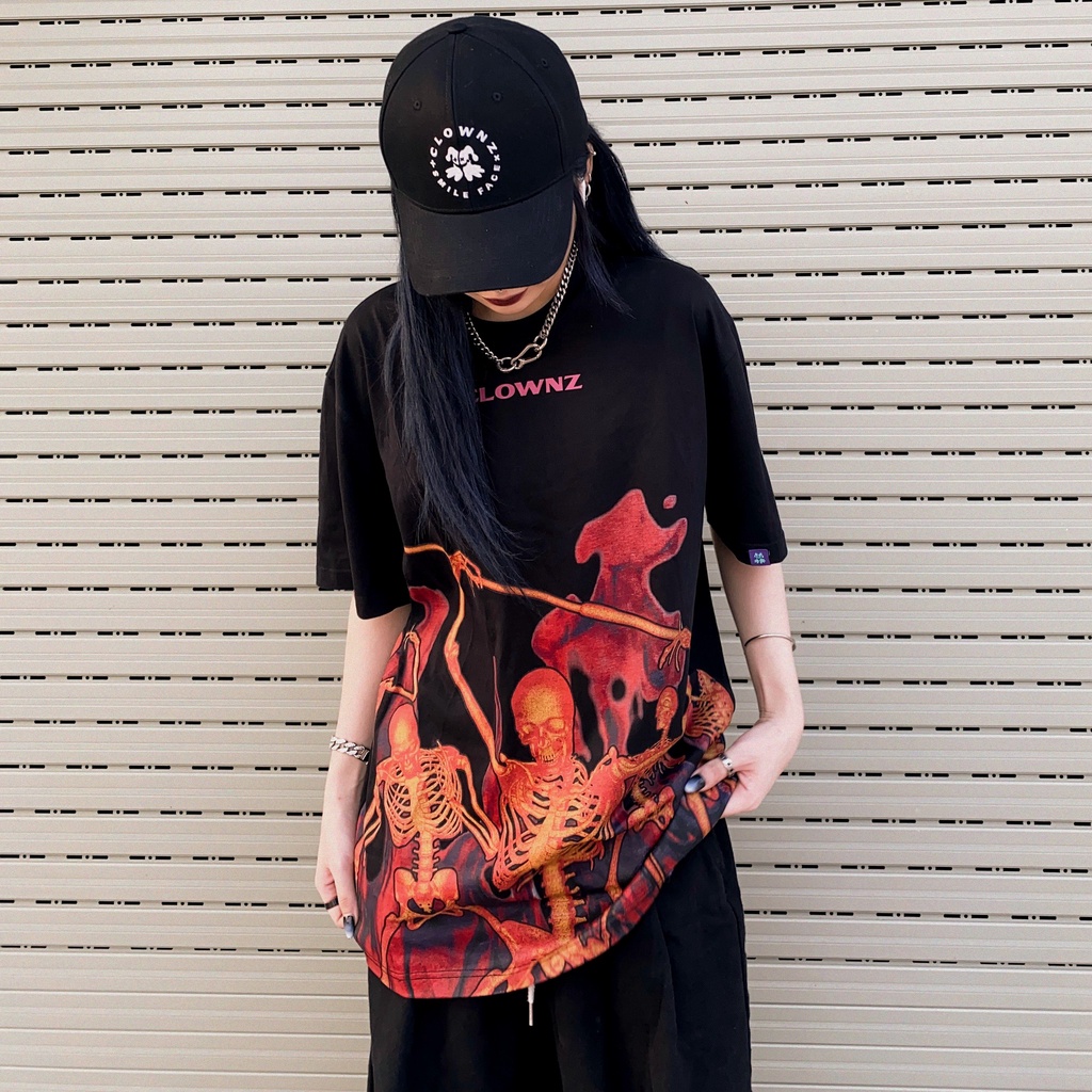 Áo thun tay lỡ local brand Clownz Rock Party phông cổ tròn form rộng cotton unisex nam nữ