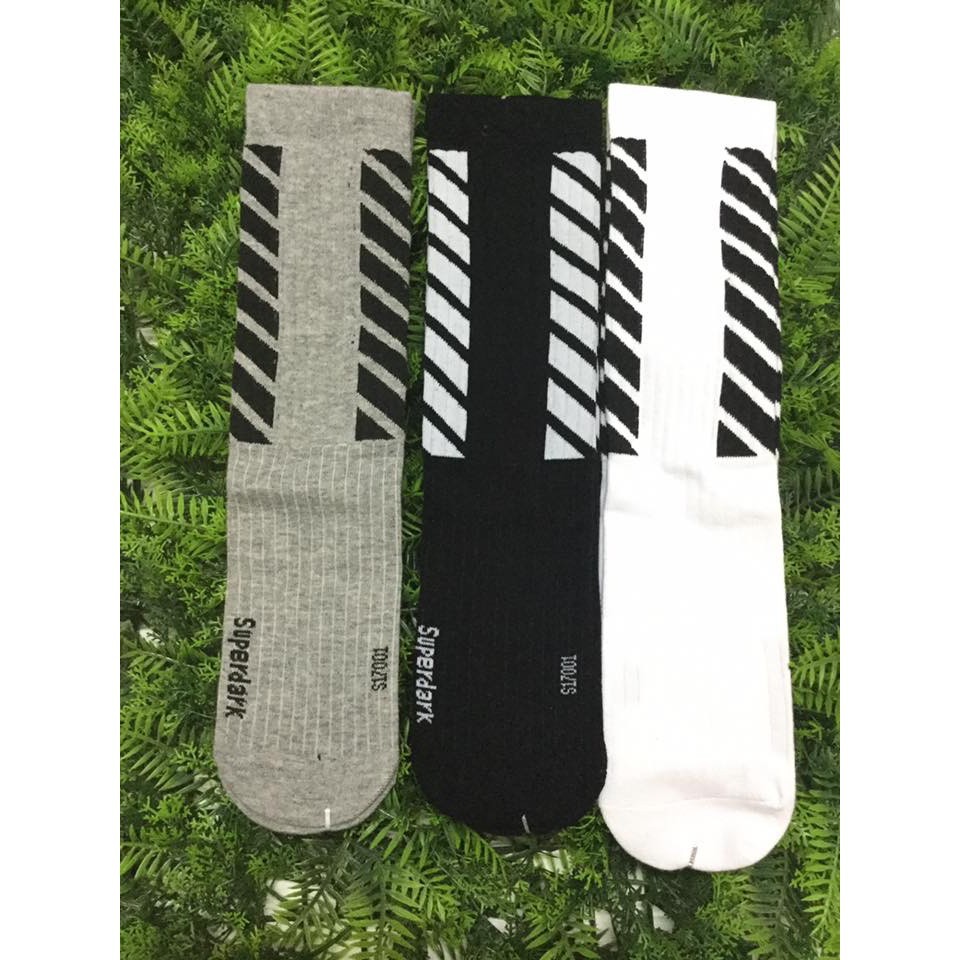 Tất Cổ Cao Cao Chéo Cotton Họa Tiết Cá Tính Phong Cách Đường Phố Hot Trend Vớ Cao Cặp Đôi Ulzzang Thời Trang