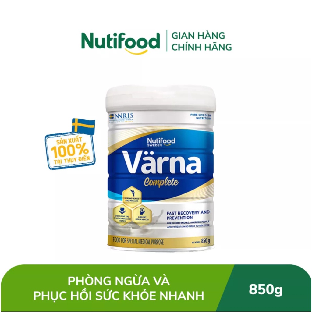 [HSD T9-2023] [MẪU MỚI] Sữa Bột Nutifood Varna Complete 850G