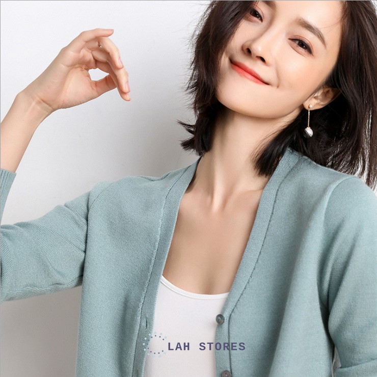 Áo khoác cardigan len nữ basic Thu Đông 2020 LAH STORE (Hàng Loại 1) | WebRaoVat - webraovat.net.vn