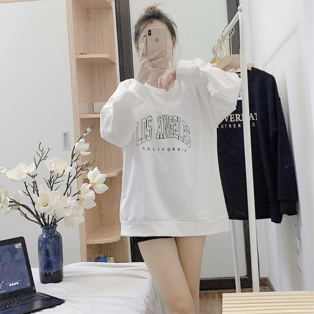 Áo sweater nữ Shynstores - áo nỉ dài tay Los vải da cá cao cấp dày đẹp freeship