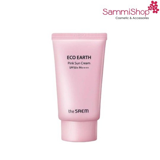 Kem chống nắng The Saem Eco Earth Pink Sun Cream 50g