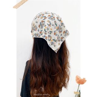 Cột tóc Triangle Turban hoa/ Bandana