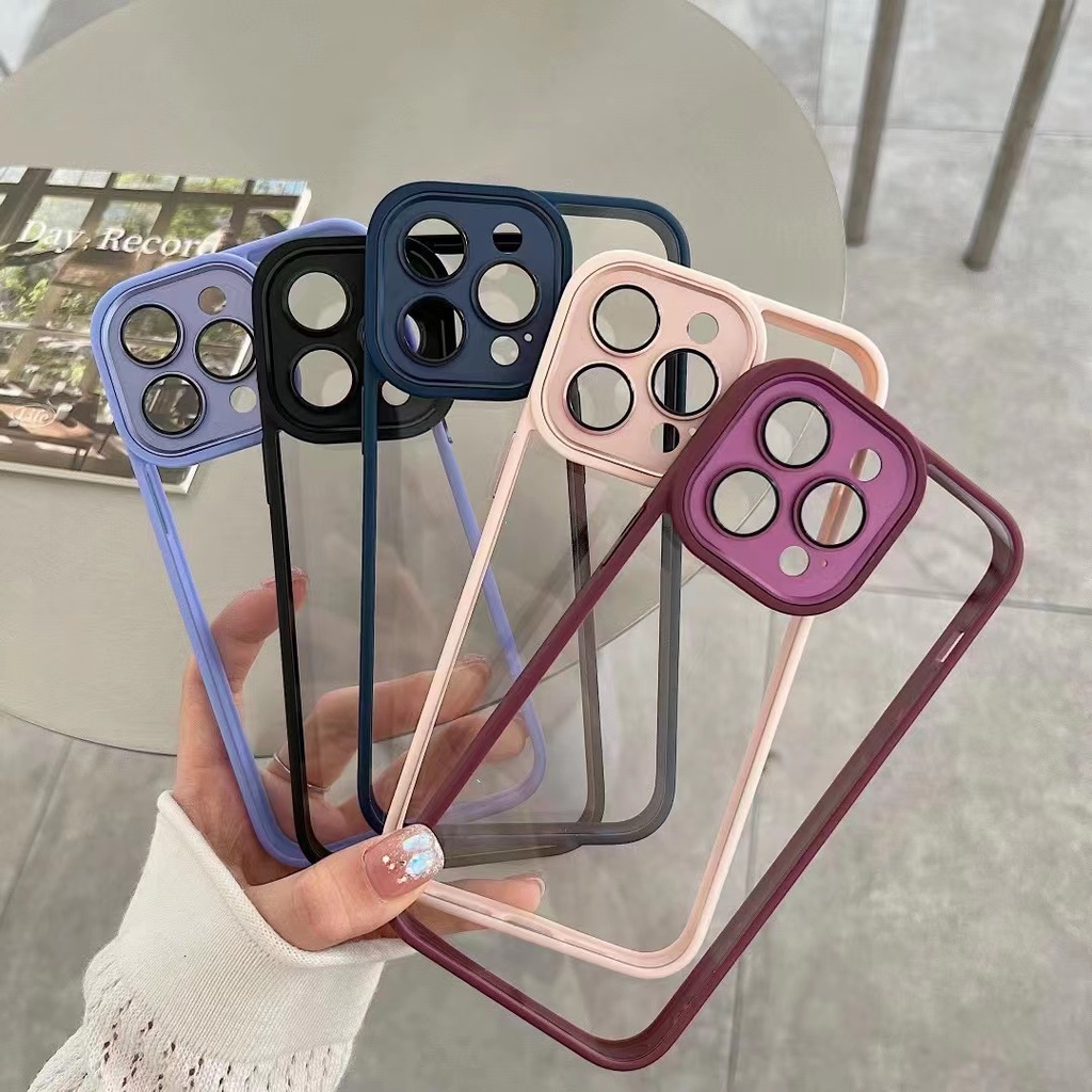 Ốp Điện Thoại iPhone 14 plus 13 12 11 Pro max case ốp lưng điện thoại iphone 14 promax Silicon acrylic Cứng Trong Suốt Chống Sốc Bảo Vệ camera Sang Trọng Cho
