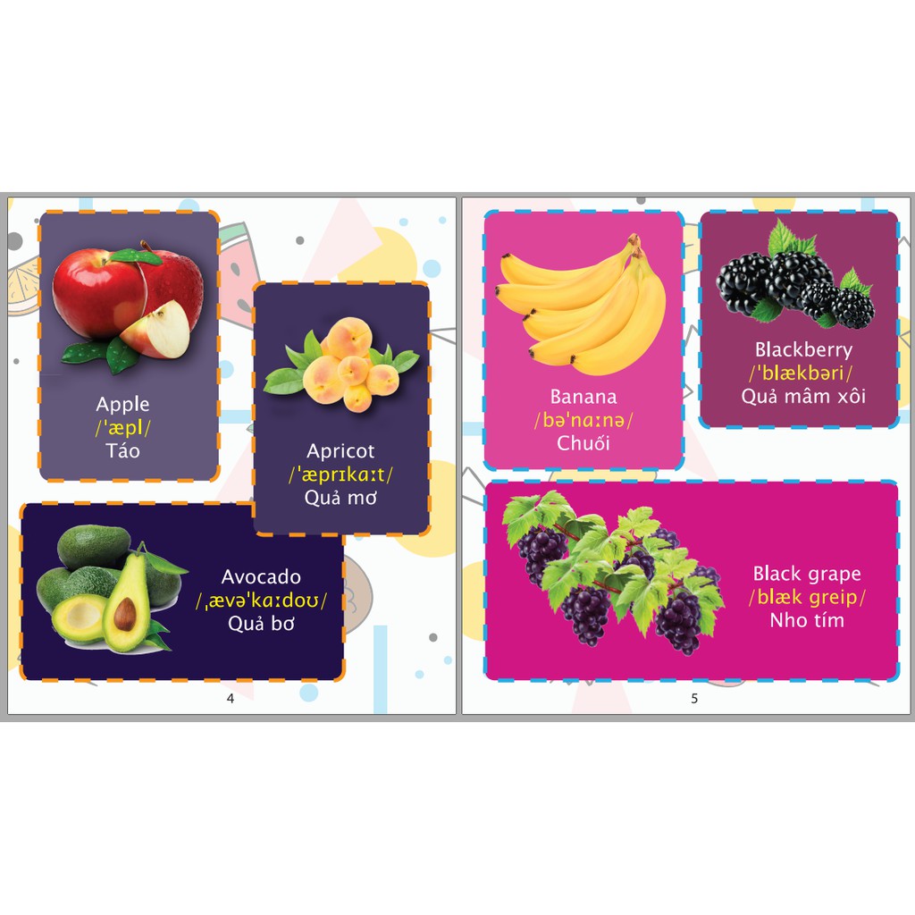 Sách - My First Book Of Fruits And Vegetables - Bé Nhận Biết Đề Rau, Củ, Quả - Song Ngữ Anh - Việt