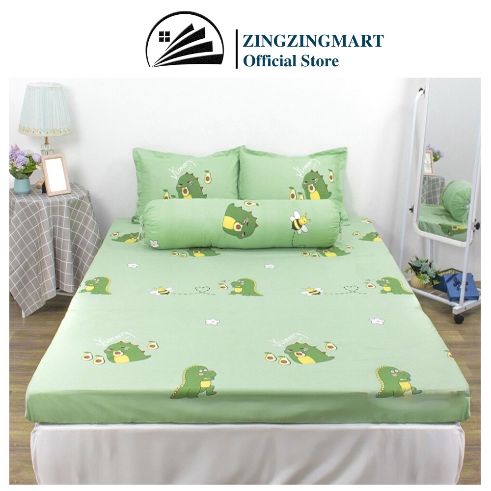 Bộ Ga Gối Poly Cotton M4 M6/M8 (Ga + 2 vỏ gối) | Mẫu nâu ( Được Chọn Mẫu) Chát với shop