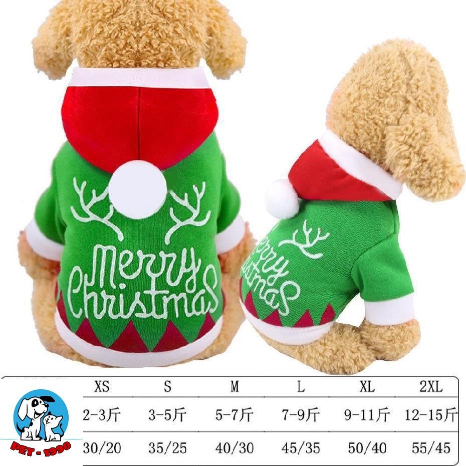 Áo Noel Cho Chó Mèo Hoạ Tiết Giáng Sinh - Áo Giáng Sinh Cho Thú cưng - Pet1990