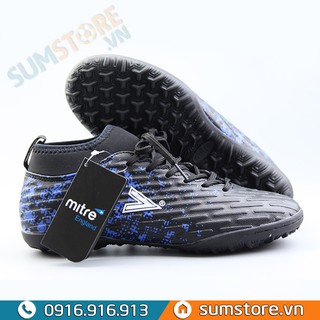 Giày Đá Banh Mitre 170501 Đen Xanh - Hàng Cao Cấp Chính Hãng