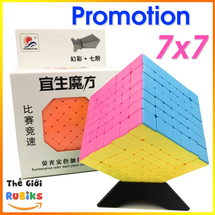 Rubik 7x7 Promotion Stickerless Mặt Hồng Cao Cấp Xoay Êm Bền Đẹp