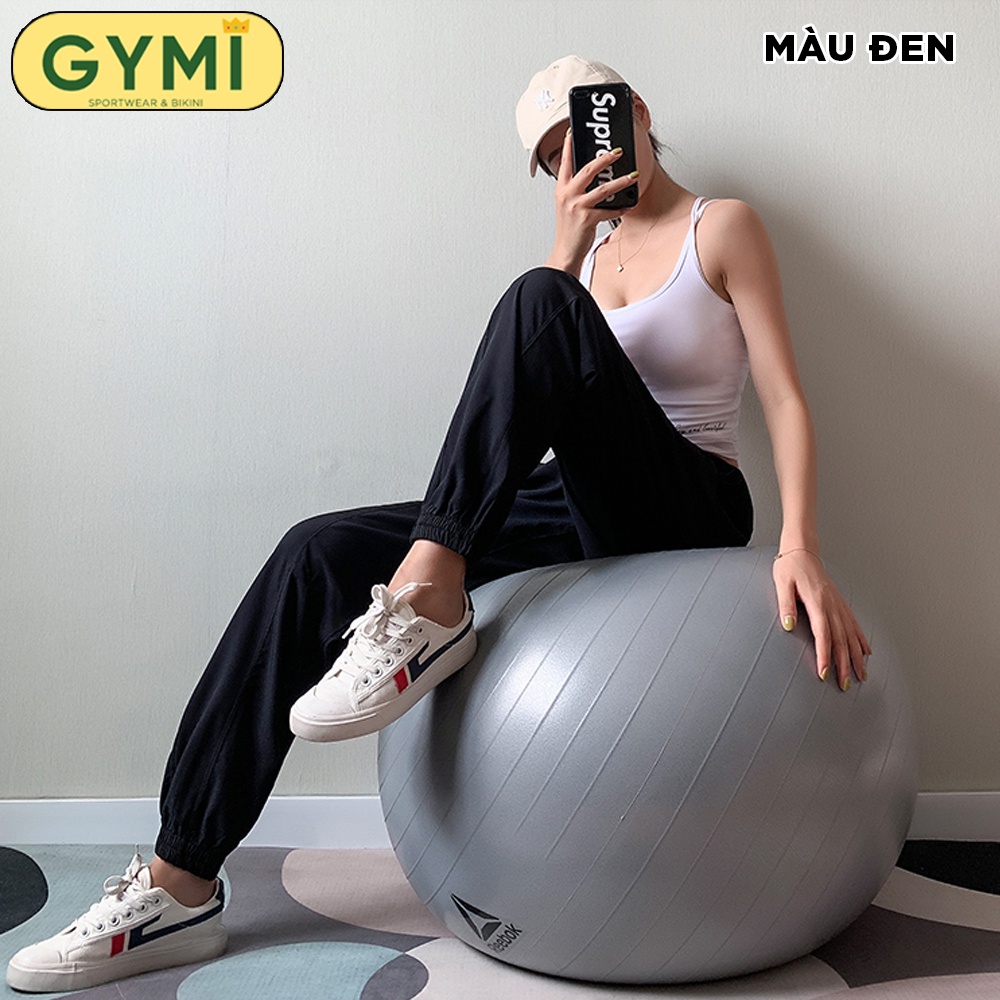 Quần jogger tập gym yoga nữ GYMI QJ06 dáng rộng thể thao chất gió giấy mỏng mịn mát thoáng khí rumba