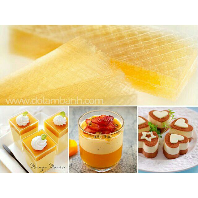 Gelatin lá làm bánh