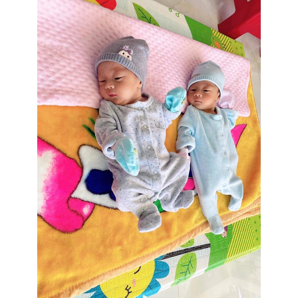 Bộ body dài liền chân cho trẻ sinh non thiếu tháng ✨𝙎𝙞𝙯𝙚 𝙧𝙞𝙚̂𝙣𝙜✨vải sợi sợi 100% cotton 𝗰𝗮𝗼 𝗰𝗮̂́𝗽