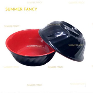 Tô xoắn size 17.2cm nhựa Melamine bát phíp 2 lớp đỏ đen, nâu kem, đen bóng (TOX7)