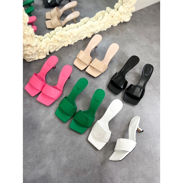 Sorami.Shoes | Guốc quai ngang gót xéo độc đáo