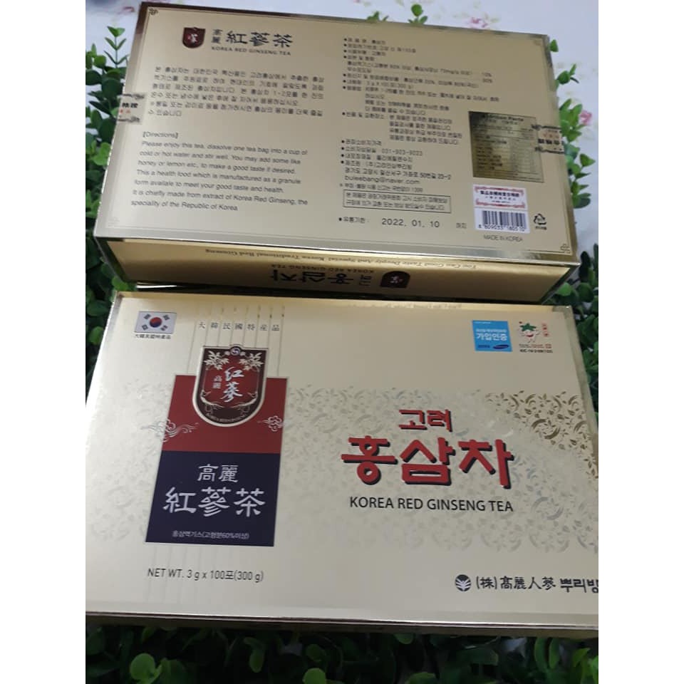 GIÁ SỐC: HỘP TRÀ HỒNG SÂM HÀN QUỐC (100 GÓI X3GR)