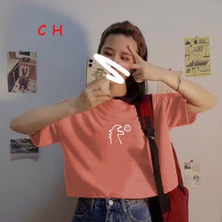 Áo croptop đầu khủng long !! chất tici Haiphuc TH6