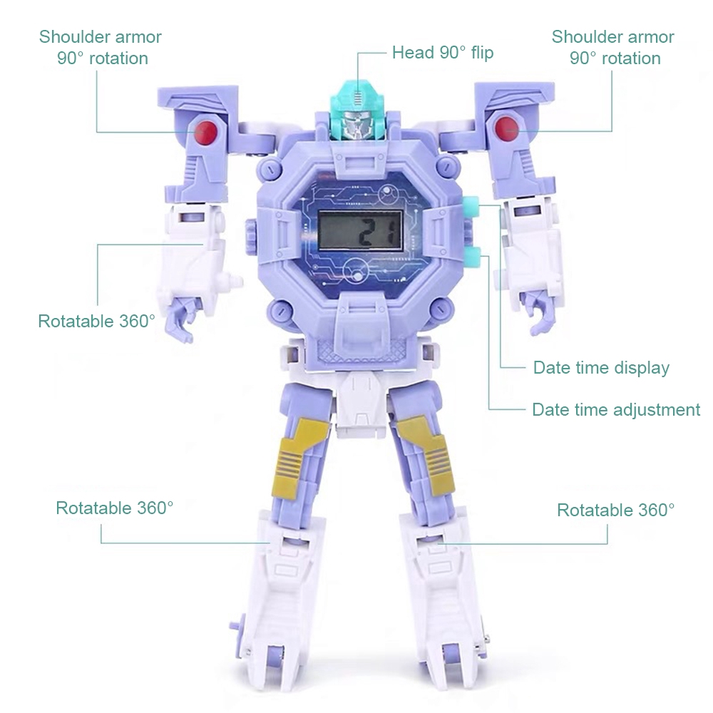 Đồng hồ robot điện tử kiểu dáng hoạt hình cho bé