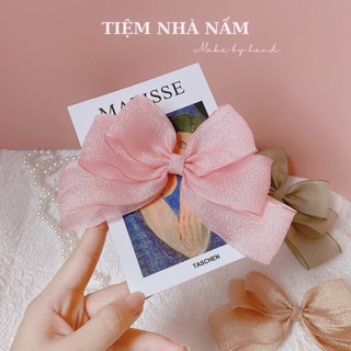 🎀 KẸP TÓC NƠ VOAN NHĂN BA TẦNG - [ Nhà Nấm handmade ]