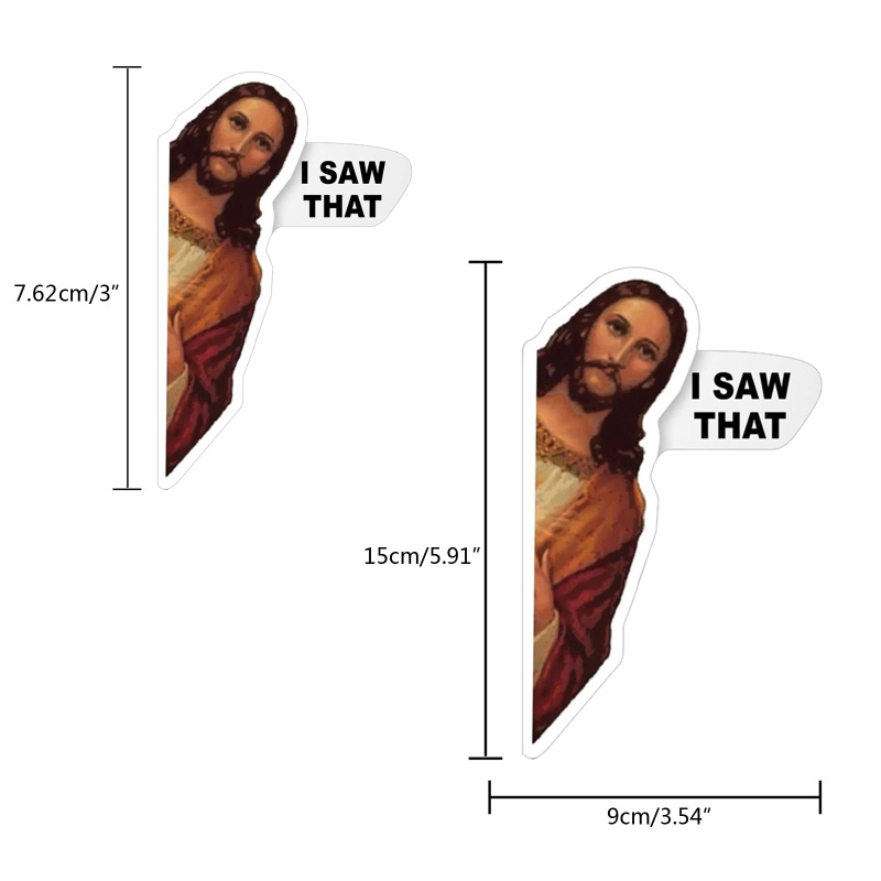 Sticker SUN Jesus I Saw That Christian Faith Dán Trang Trí Xe Hơi DIY Tùy Chỉnh S L