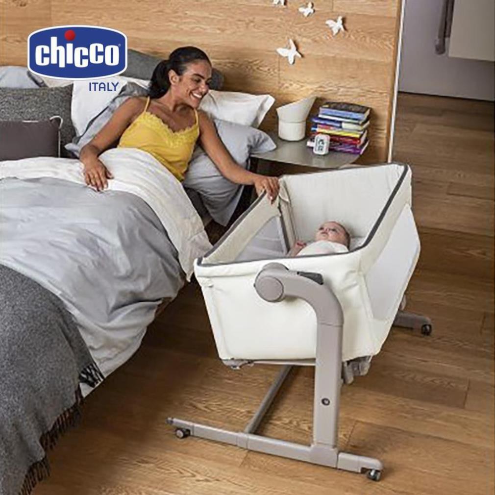 Cũi kề giường đa năng Chicco Next2Me air màu be